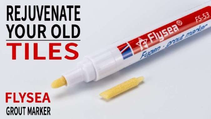 ORIGINAL- Tile Grout Marker Tile Reform - Spidol Nat Keramik Warna SPIDOL GOLD