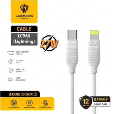 Lenyes LC960 Kabel data charge cable Fast Charging 27W C To Lightning