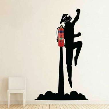 Stiker Jetman Dekorasi APAR K3 Safety Cutting Sticker Dinding Kantor C