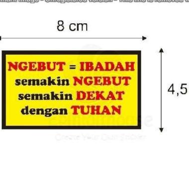 Stiker Mobil Motor Lucu Kata Ngebut Ibadah Spakbor Batok Sticker Unik