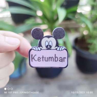 Stiker Toples Mickey Mouse Label Nama Bumbu Dapur Tempel Anti Air Mura