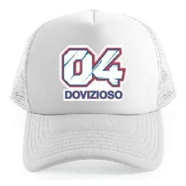Topi Trucker Moto GP Fans 04 Dovizioso Ducati Club Baseball Sablon Putih