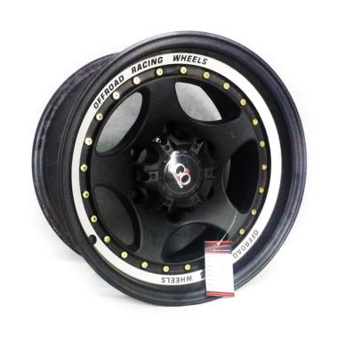 GIO Wigan 8-15 6X139.7 ET -10 Velg Mobil - Hitam hitam