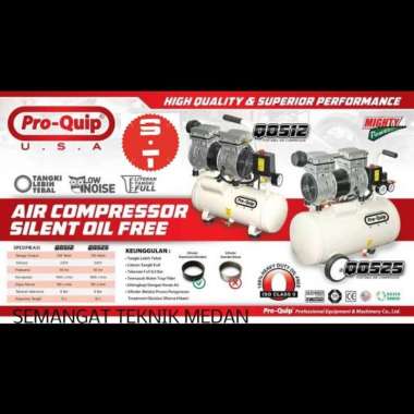 QOS25 COMPRESSOR KOMPRESSOR KOMPRESOR OILLESS SILENT 1HP 1 HP PROQUIP