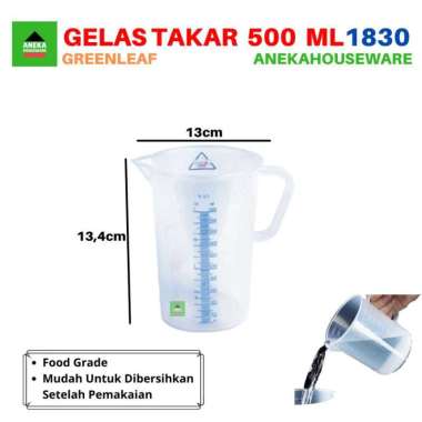 Gelas Takar / UKUR 500ML GREEN LEAF 1830