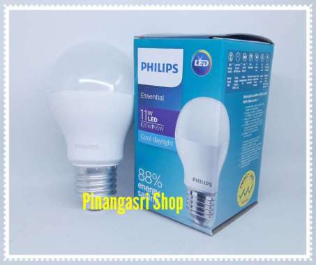 Philips Essensial Lampu LED 11 watt Bohlam Bulb 11watt Putih