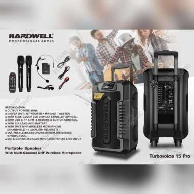 Speaker Aktif Portable Meeting Hardwell Turbovoice 15 Pro 15 Inch