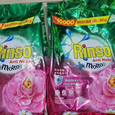 Promo Harga RINSO Anti Noda Deterjen Bubuk + Molto Classic Fresh 460 gr - Blibli