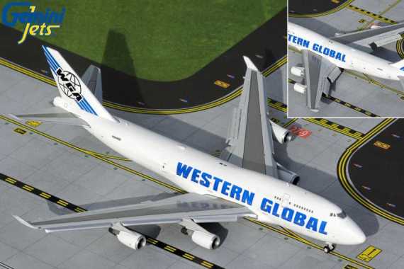 Gemini Jets Western Global Airlines B747-400(BCF) N344KD Flaps Down 1/400 Scale