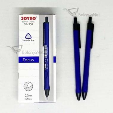 Pen Cetek Pulpen Ballpoint Ball Pen Joyko Focus BP-338 0.7mm [1 LUSIN] Biru