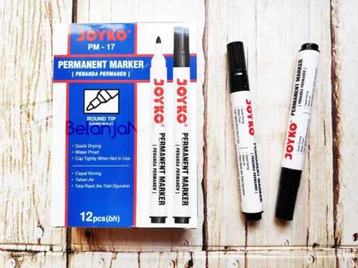Spidol Permanent Marker Joyko PM-17 / PM-18 / PM-20 [Macam Warna] [1 LUSIN] Biru