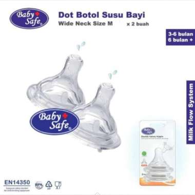 Baby Safe Dot Bayi Wide Neck Double Valves / Dot Bayi Baby Safe Ukuran M
