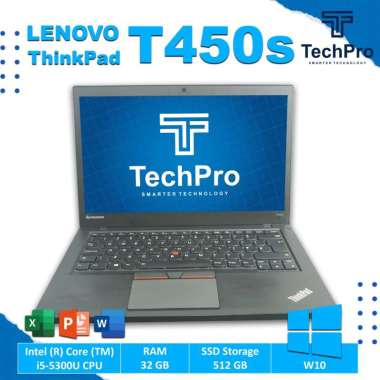 LAPTOP LENOVO THINKPAD T450S CORE I5 GEN 5 RAM 8GB SSD 256GB TERMURAH