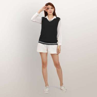 Rompi Rajut seragam Kantor wanita Fashion Model Terbaru - Jfashion Exotra M Hitam