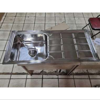 Bak Cuci Piring 1 Lubang Kitchen Sink Stainless 10046 Sayap Sus304