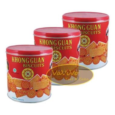 Khong Guan Biskuit Red Mini 650 / Khong Guan Kaleng Kecil Assorted