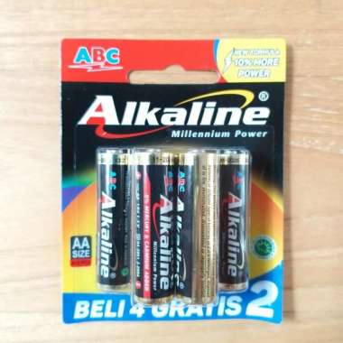 ABC ALKALINE 6pcs AA AAA Baterai Batu Batere Battery Millenium Power AA Sedang