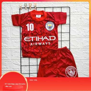 [MANCITY] Setelan BOLA anak laki-laki / usia 0-9 bulan / Baju Bayi / Pakaian Bayi MERAH