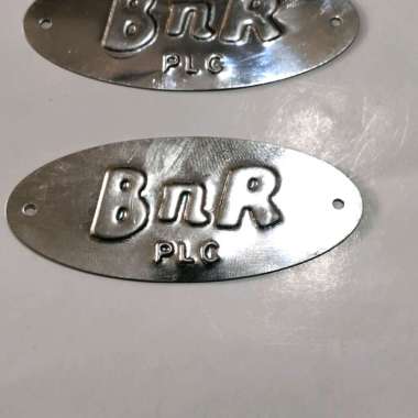 Plat logo BnR sangkar pleci satu set 2 piece original bnr