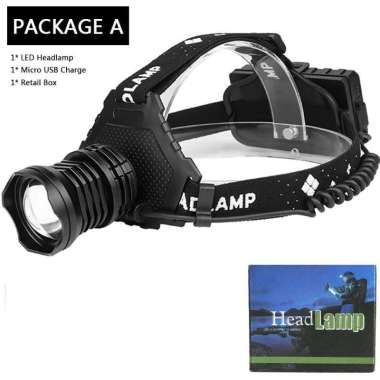 Litwod Senter Headlamp Led Xhp70 8000 Lumens 2064 Black