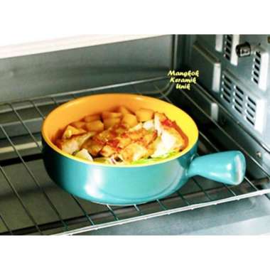 Mangkok Mangkuk Keramik Unik Kombinasi 2 Warna Ada Gagang