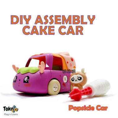 Kado Anak Mainan DIY Assembly Cake Car Food Truck Mobil Bongkar Pasang Popsicle