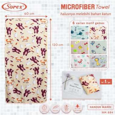 Handuk Mandi Sorex - SOREX TOWEL Microfiber HM 884