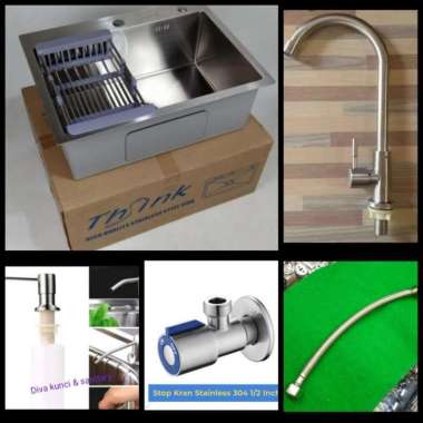 Paket kitchen sink tsink 6045 ss / bak cuci stainles