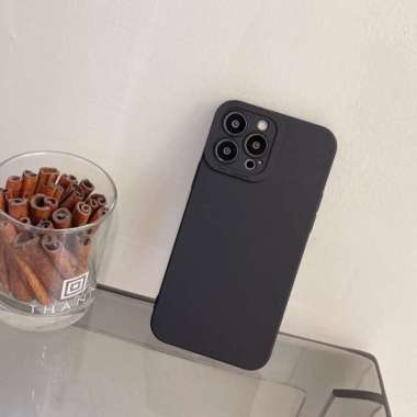 Case iPhone 6s Plus Soft Casing Cover Silicone Pelindung Camera - Hitam Hitam