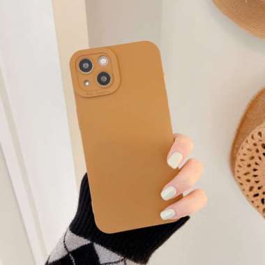 Case iPhone 6s Plus Soft Casing Cover Silicone Pelindung Camera - Hitam Cokelat