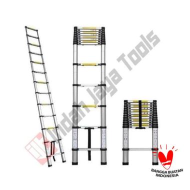 Tangga Teleskopik Single 3.8 M - Lipat Alumunium Telescopic Ladder