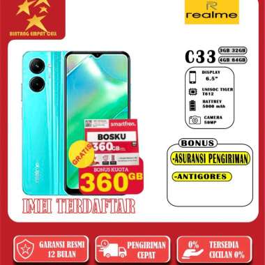 REALME C33 3/32 & 4/64 GARANSI RESMI 4/64 night