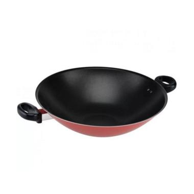 Maxim Valentino Wok Teflon Wajan [30cm/ Anti Lengket] MERAH