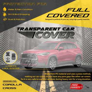 Body Cover Sarung Mobil Plastik COROLLA CROSS Tebal Anti Air WATERPROOF