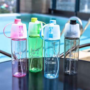 ONE-C730 Botol Minum Semprot 600ML Tumbler Minum Sport Spray Water Bottle Portable Botol Air Minum S