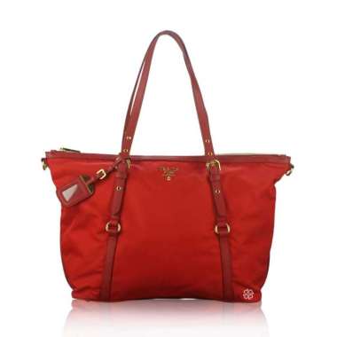 Prada Tessuto Nylon Tote in Red