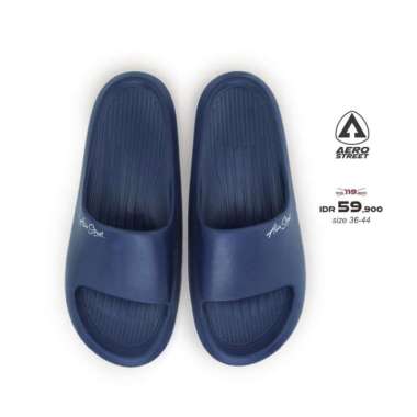 Aerostreet 39-44 Ceilo Navy - Sandal Selop Pria Wanita AAAAA 44