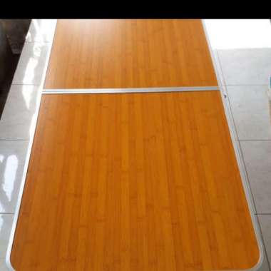 Meja Lipat Portable Koper Kaki Kotak / Meja Belajar / Makan / Pameran Cokelat