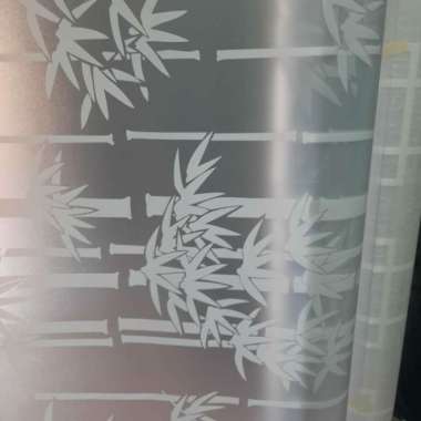 bambu stiker sticker kaca film motif sandblast buram dekorasi kaca