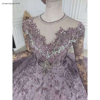 Baju pakaian gaun pengantin busana pernikahan wanita gown dress wedding dress muslim perempuan hijab