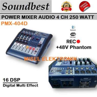 Power Mixer 4 Channel Bagus Bluetooth Soundbest Pmx-404D