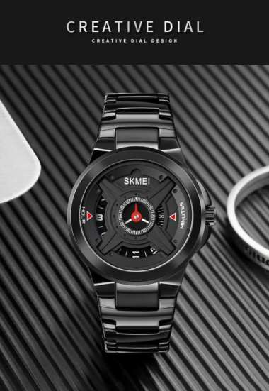 SKMEI 1699 Original Jam Tangan Pria Analog Rantai Casual Tahan Air Black