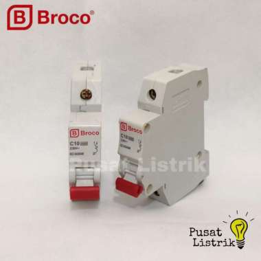 MCB 1 Phase 10A Broco Pemutus Arus Listrik 10 Ampere Broco