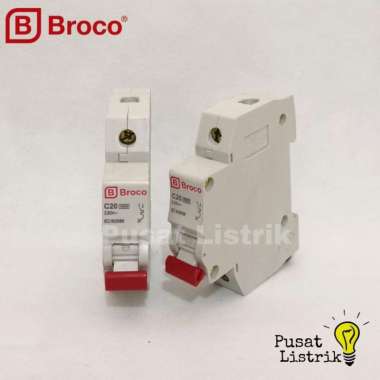 MCB 1 Phase 20A Broco Pemutus Arus Listrik 20 Ampere Broco