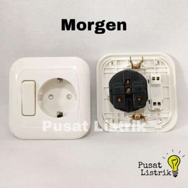 IB Engkel Stop Kontak Arde Morgen Saklar Engkel + Stop Kontak MG-8853