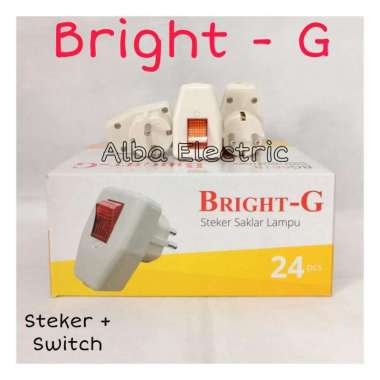 Steker Arde + Saklar on/off/Steker lampu bright-G/Colokan + Switch