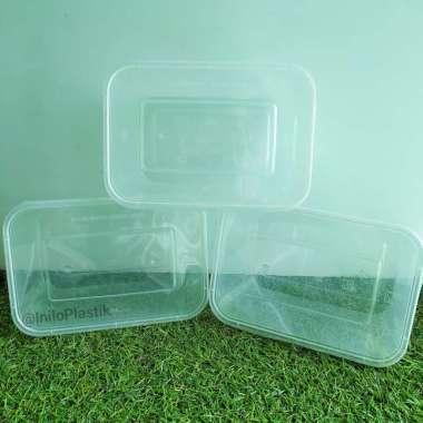 [1pack] Thinwall Plastik DM Rect 1000ml / Kotak Makan Plastik 1000 ml