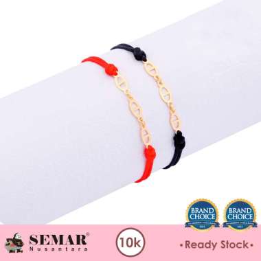 Gelang Tali Emas Three Pavla Gold 10K Semar Nusantara HITAM