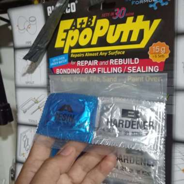Lem Eppo Putty Lem Porting Blok Mesin Resin Hardener 15G