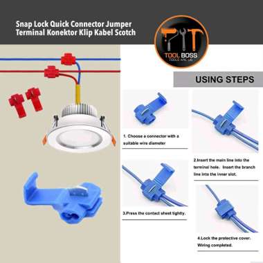 SNAP LOCK CONNECTOR JUMPER KONENTOR KLIP KABEL SCOTCH Biru